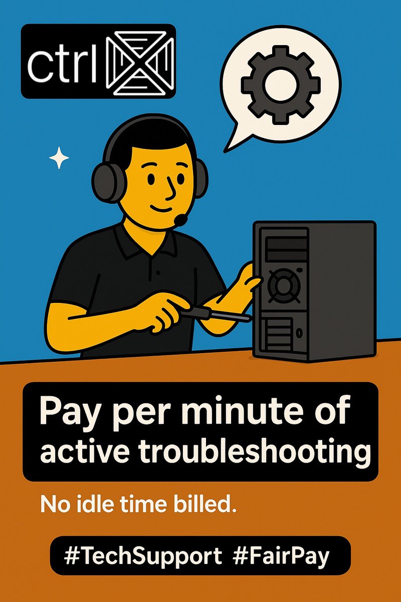 CtrlX_Crypto's tweet photo. 💻 Tech Support — Only Pay for Real Fixes

You’ve been there.
Your internet drops during a deadline. You call support.
First minute — greetings.
Next minute — repeating your account number.
Then silence. “Please hold while I check…”

The clock keeps ticking. But are they actually working? Or scrolling through another window? You’ll never know. And yet, you’ll still get billed for the whole hour.
With CtrlX, you take control. Payment streams only while real troubleshooting happens. You hit “start” when the agent begins solving your issue, and “stop” the moment they pause.
Every second of work is accounted for. Every idle moment costs you nothing.

The result?
✅ No bloated invoices.
✅ No paying for dead air.
✅ Just fair, visible, transparent work — secured on-chain.

Support that’s finally accountable.
And trust that finally makes sense.

#TechSupport #FairPay #StreamedPay