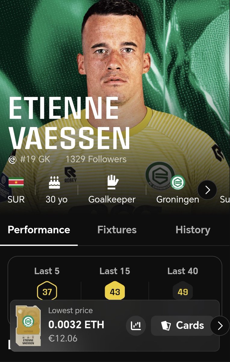 sorare__journey's tweet photo. SCOUTING TIME 🔍🇳🇱
Needing a cheap value keeper for your #Eredivisie in season? 🧤
Etienne #Vaessen is a good option, having been out for the first 3 games, bur should retake the #1 spot as he gets back! 💡
#Sorare #scouts #goallie https://t.co/nkEDU2umjy