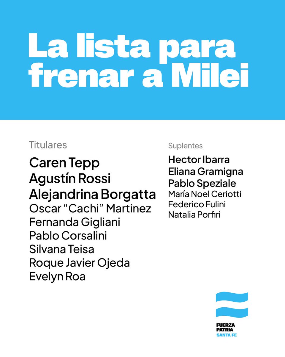 La fuerza que hace falta para frenar a Milei.