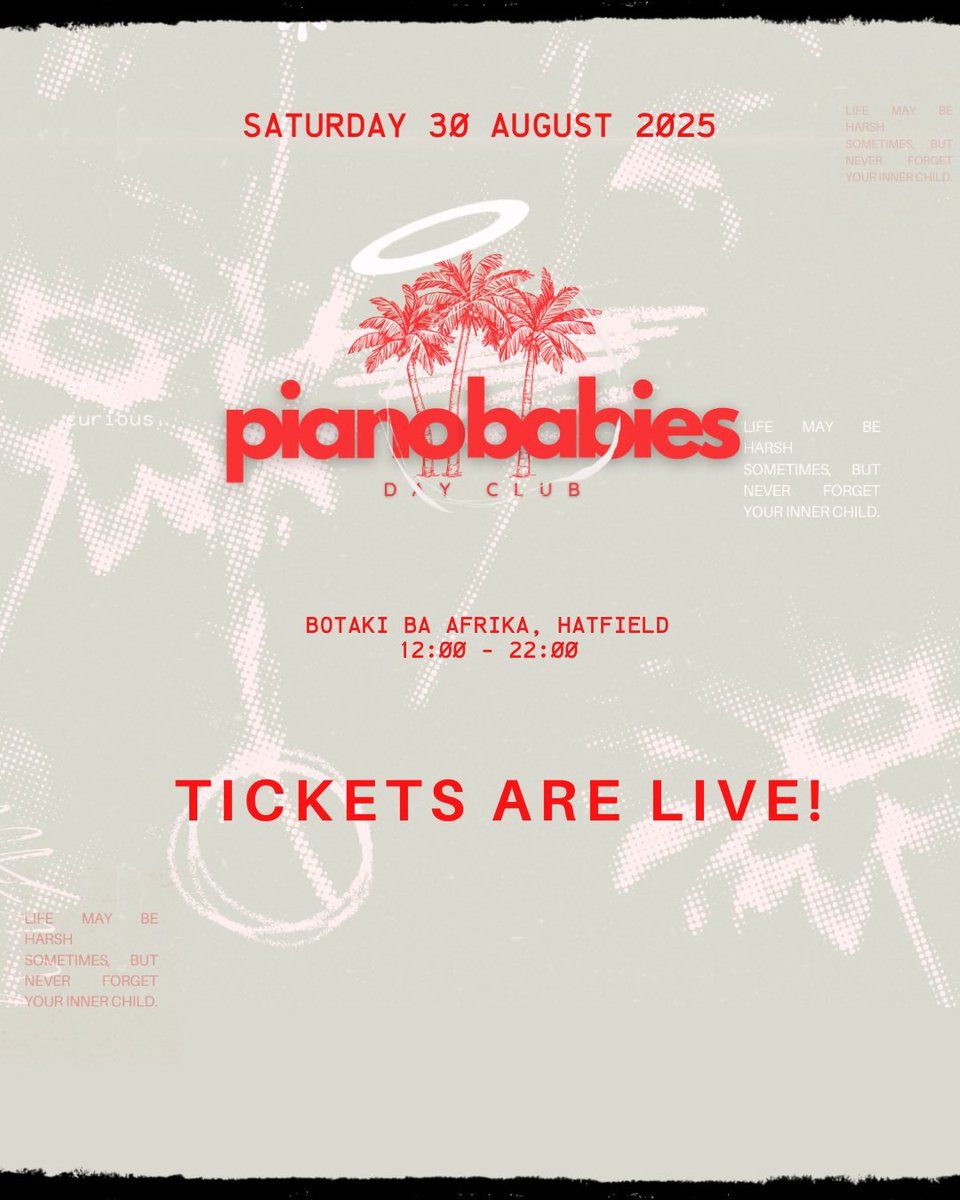 Not even technical difficulties could stop us!

#PianoBabiesDayClub tickets are now LIVE!

Tickets free so first come, first serve!

quicket.co.za/events/327999-…