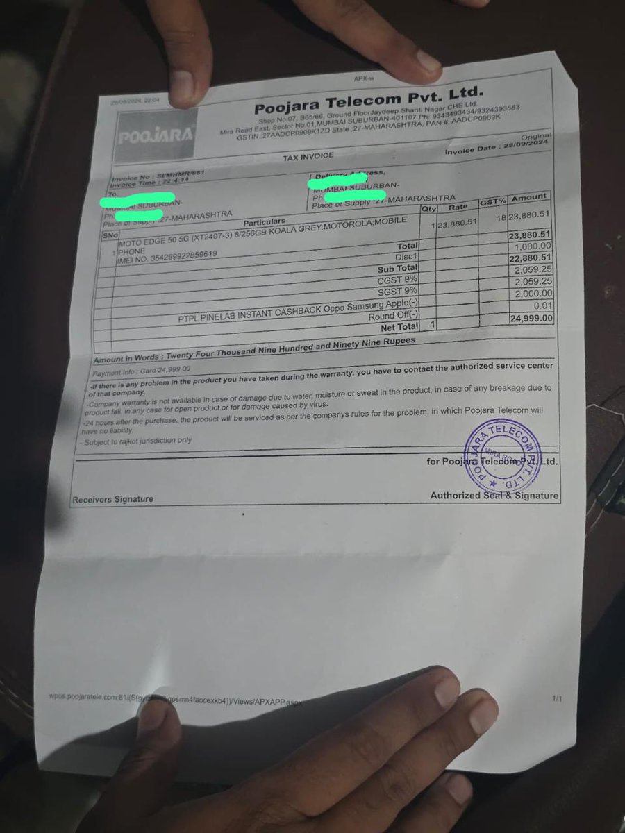 marqetrix's tweet photo. @motorolaindia I purchased the Moto Edge 50 on Sept 29, 2024, based on your advertised IP68 rating and “Military Grade” certification. Unfortunately, light exposure to seasonal rain led to display damage—contradicting your durability claims. https://t.co/N0TdGY6dby