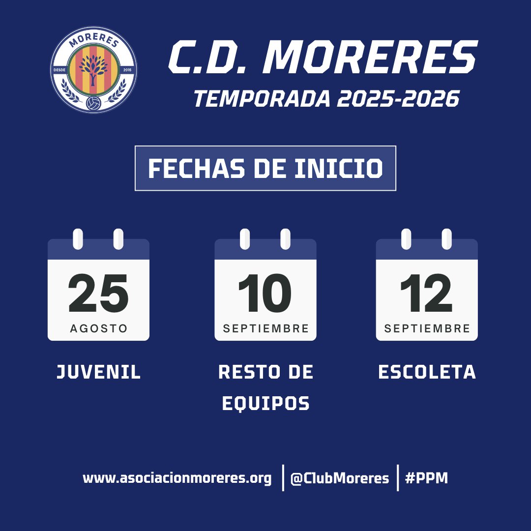 ¿Deseando que ruede el balón? 😬

Aquí están las fechas de inicio con los primeros entrenamientos de la temporada.

¡Qué ganas! ⚽🔙

#PPM