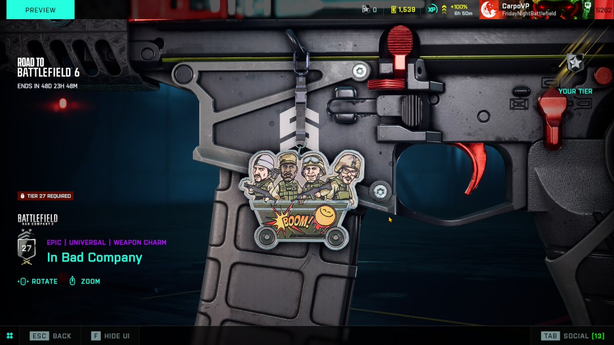 A mix of BF1/bf3/BC2/BF4 and BFV skins and charms are available in the free pass for #Battlefield2042

#Battlefield
