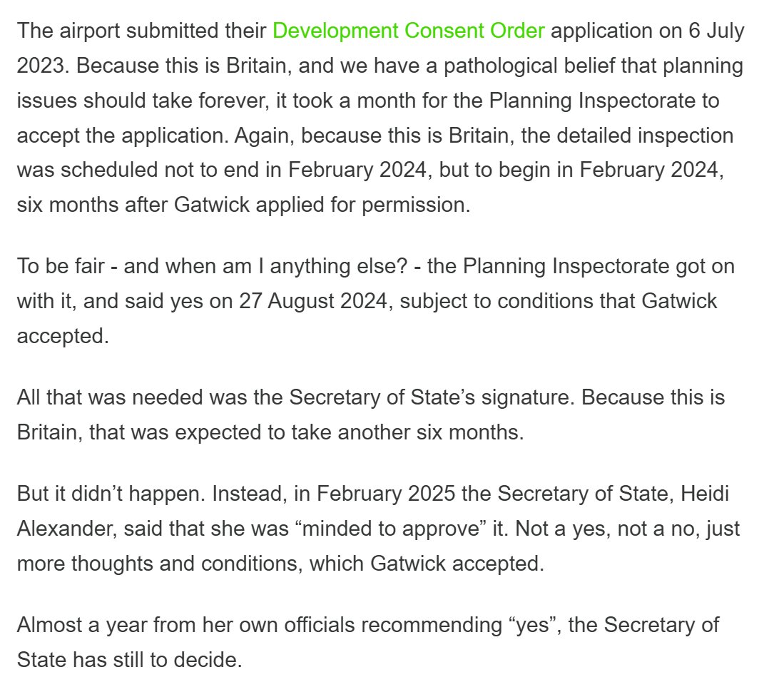 Robert Colvile (@rcolvile) on Twitter photo Excellent, angry post by <a href="/timleunig/">Tim Leunig</a> on Gatwick expansion (and by extension everything else) timleunig.substack.com/p/lgw Excellent, angry post by <a href="/timleunig/">Tim Leunig</a> on Gatwick expansion (and by extension everything else) timleunig.substack.com/p/lgw