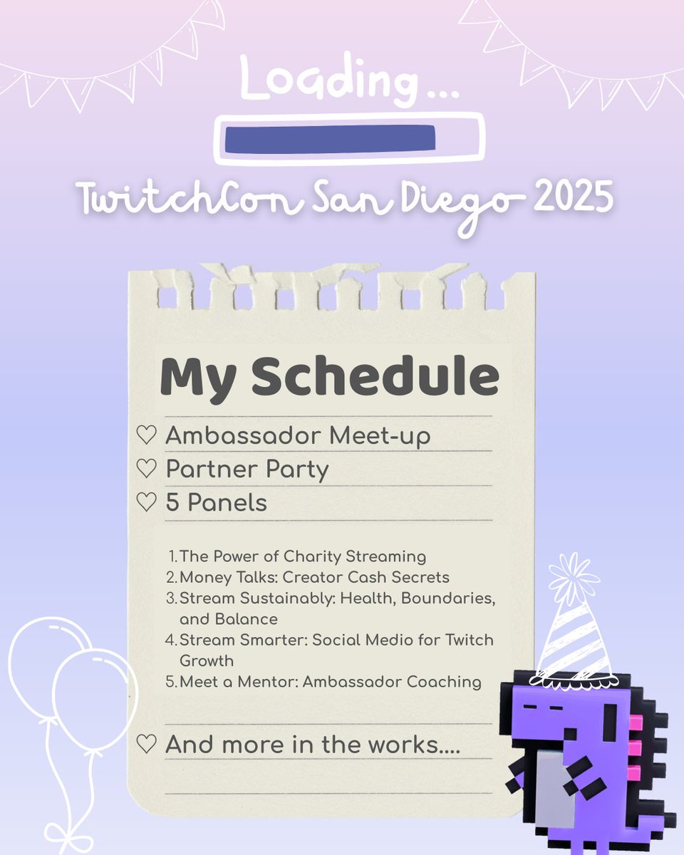 💜 I will be a TwitchCon San Diego this year for TwitchCon's 10 year BIRTHDAY EDITION!! 

October 17-19 2025 it's time for connecting, learning, celebrating and vibing together again! 

🎫Get your tickets now because you don't want to miss this one: twitch-web.app.link/e/fJ9yMG5JKVb

#Ad