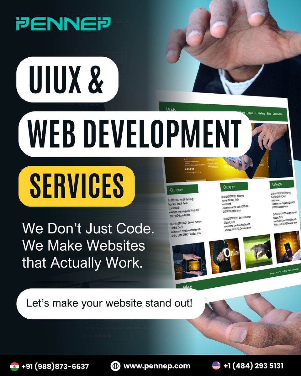 pennepltd's tweet photo. At #PENNEP, we don’t just write code—we create websites that deliver smooth, seamless experiences.
We turn your ideas into user-friendly digital platforms with stunning designs and powerful solutions to grow your business.
#UIUX #WebDevelopment #WebSolutions https://t.co/aEizTEIsXa