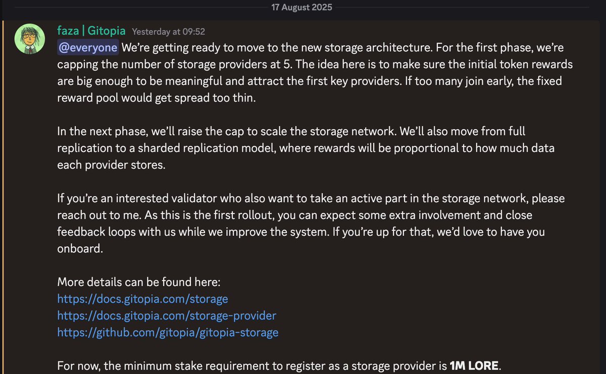 🚨Tech Alpha Alert🚨

The <a href="/gitopiaDAO/">Gitopia</a> project announced a major step forward on protocol improvements. This is becoming a viable alternative and solution to "The GitHub Problem". I'm talking with other devs, and we like what we are seeing!