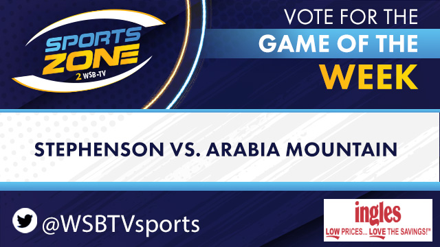 WSB-TV Sports Zone (@wsbtvsports) on Twitter photo Should <a href="/wsbtv/">WSB-TV</a> cover <a href="/SHSJagsFootball/">Stephenson High School Football</a> vs. Arabia Mountain as the Game of the Week on Aug. 22? Each RT is 1 vote. 
More info here: wsbtv.com/sports/high-sc… Should <a href="/wsbtv/">WSB-TV</a> cover <a href="/SHSJagsFootball/">Stephenson High School Football</a> vs. Arabia Mountain as the Game of the Week on Aug. 22? Each RT is 1 vote. 
More info here: wsbtv.com/sports/high-sc…