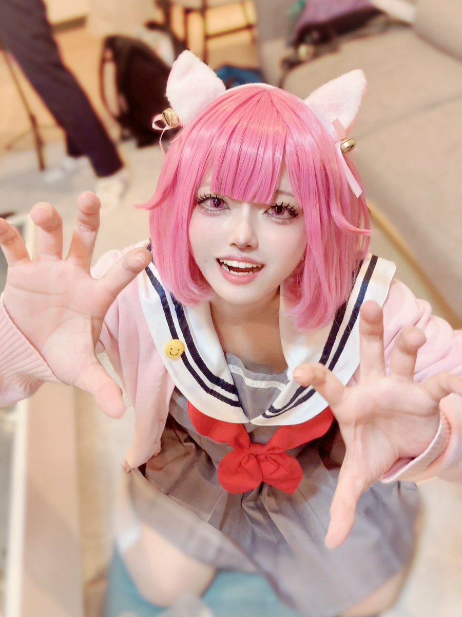 【Cosplay】🍬
⚠️猫耳⚠️

にゃ！🤍ฅ

 #prsk_cos  
 #0809セカイの夏休み