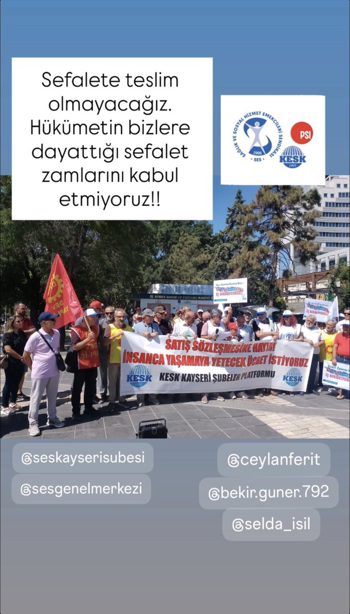 Sefalete teslim olmayacağız!
Hükümetin bizlere dayattığı sefalet zamlarını kabul etmiyoruz #kesk #sesgenelmerkezi #SefaletTeklifineCevabımızGrev