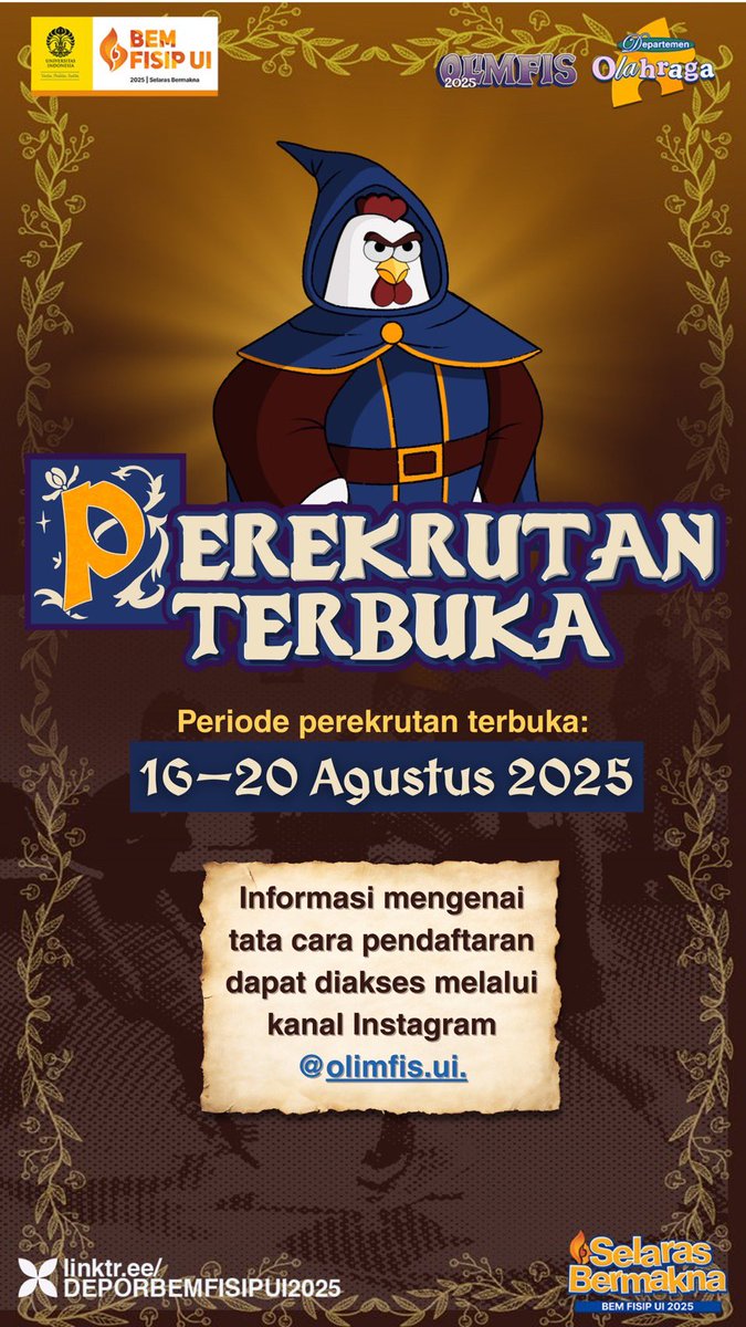 lifeupdateeey's tweet image. halo anak2 fisip 25, pada ngapain sih kalian? gabut? blm ada proker?

cuss daftar olimfis🐔‼️

bit.ly/OprecOlimfis20…