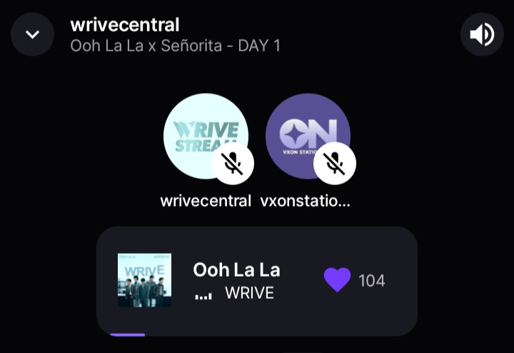 [🔊] We are now ON AIR with <a href="/vxonstationhead/">VXON Stationhead</a> and <a href="/genzixsvteam/">GenZix Stream-Vote Team</a> for tonight's collaboration!

📻: share.stationhead.com/zo2q9jl0nh2k

#WRIVE_OohLaLa #WRIVE_Señorita
#WRIVE <a href="/wriveph/">WRIVE PH</a>
#VXON #GenZix