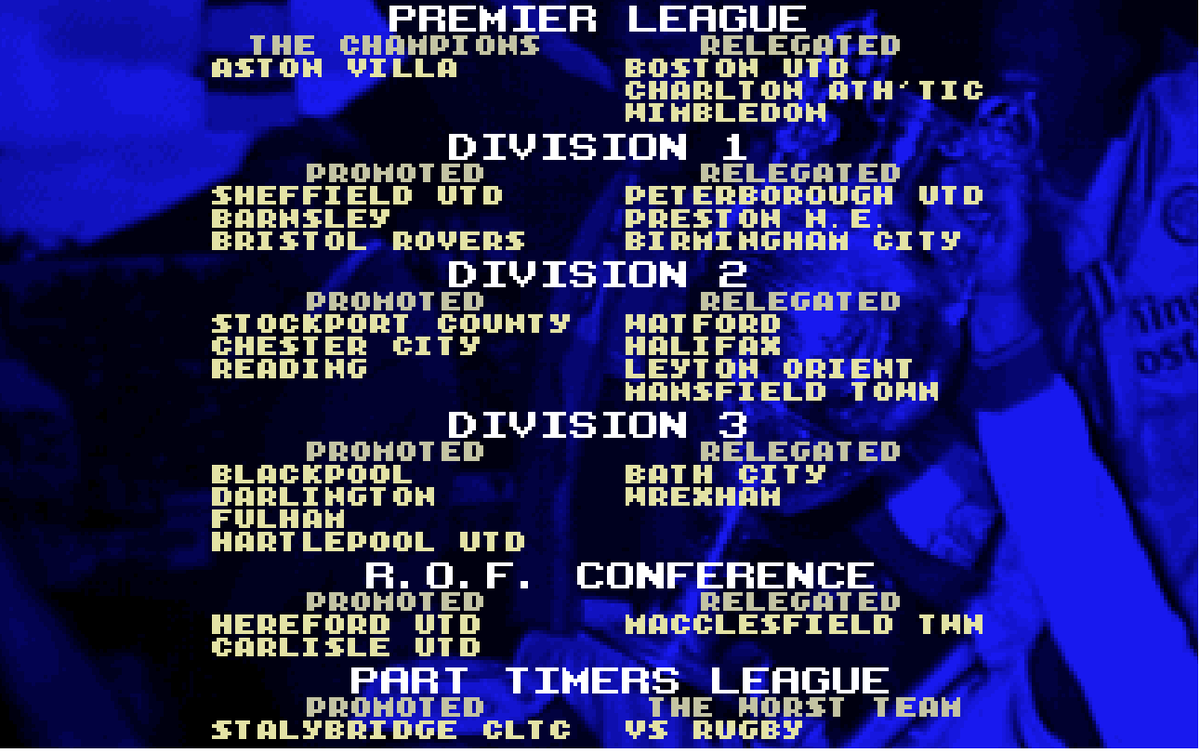 g00nFM's tweet photo. Season 13

Would have matched last season's 2nd place finish but for a defeat in the last game. Then lost the FA Cup final too.

Drew 1-1 at home against Lillestrøm in the CWC QF (despite Barnsley winning the cup last season), then never played the return leg and they advanced 🤷‍♂️ https://t.co/PBDeu1tu6g
