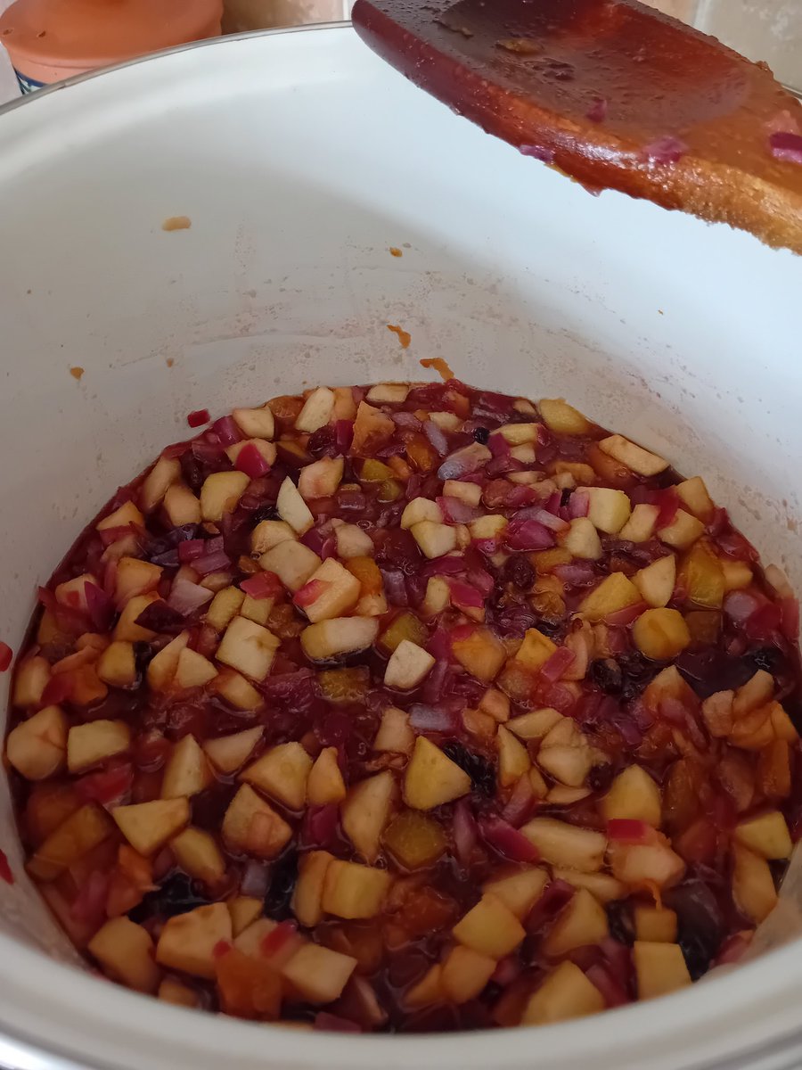 Plum and apple chutney...