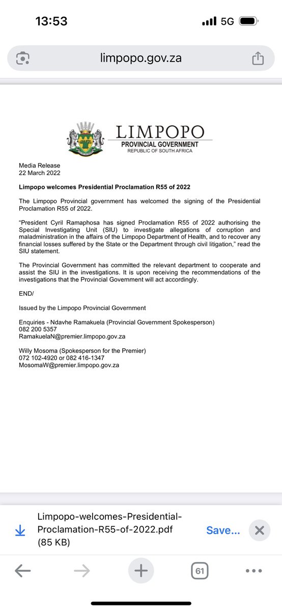 Dr Mike Mikia Ramothwala (@mikeramothwala) on Twitter photo Having worked as an SCM in Dr <a href="/PhophiRamathuba/">Dr Phophi Ramathuba</a> administration I can tell the public that she NEVER wants to get involved in the awarding of tenders. Read what happened with the SIU proclamation R55 and you will realise that there is a political witch hunt against her because of Having worked as an SCM in Dr <a href="/PhophiRamathuba/">Dr Phophi Ramathuba</a> administration I can tell the public that she NEVER wants to get involved in the awarding of tenders. Read what happened with the SIU proclamation R55 and you will realise that there is a political witch hunt against her because of