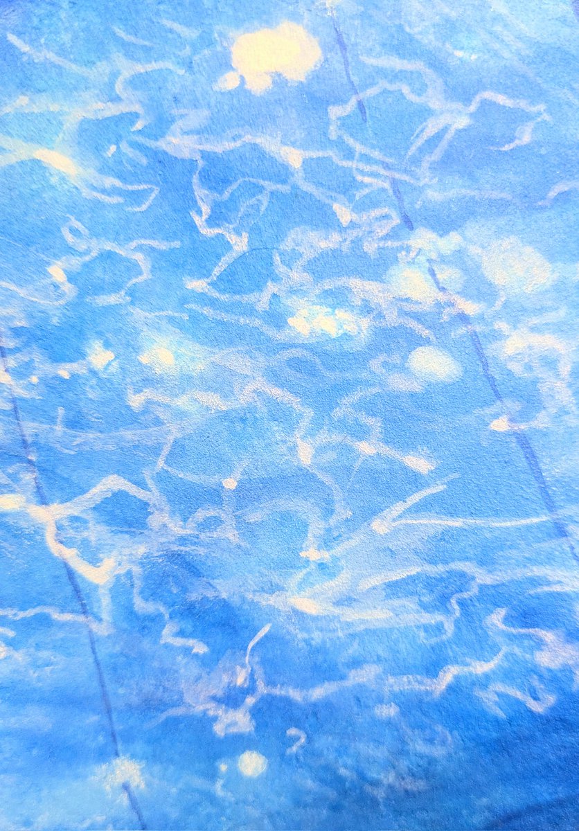 谷山浩子さんの「雨」という曲を見つけた。雨の絵を描いているわけじゃないけど、久しぶりにぐるぐる流して描くやつをやっている。
