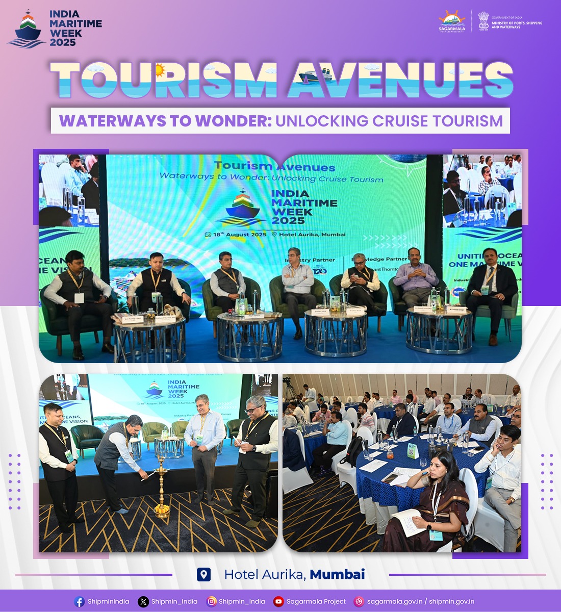 'Waterways to Wonder: Unlocking Cruise Tourism' conference hosted under NAVIC Cell 4, Tourism &amp; Ferries, was convened in Mumbai, bringing together key stakeholders from the maritime and tourism sectors to chart the next wave of opportunities.

The workshop also served as a vital