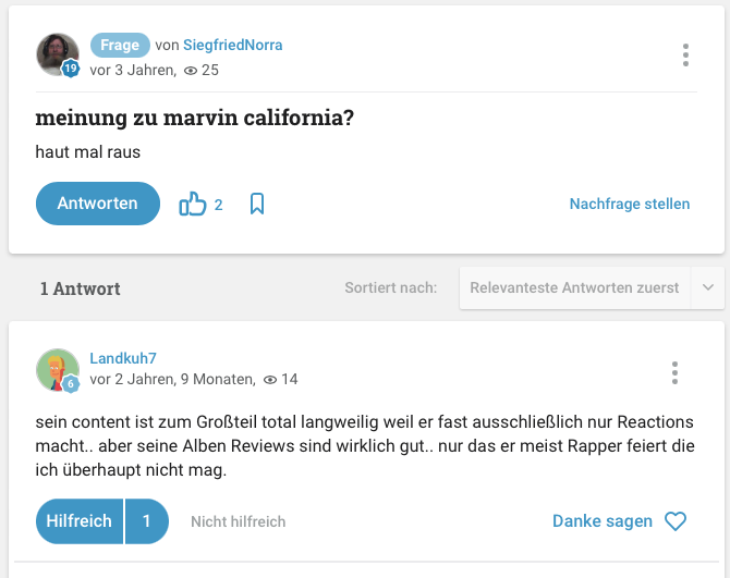 der marvin downfall begann wohl schon vor 3 jahren auf der geilsten plattform der welt