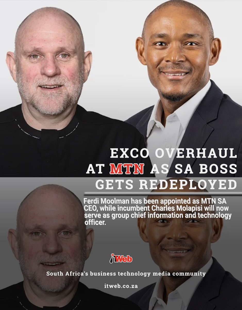 ITWeb's tweet image. MTN Group, Africa’s biggest mobile operator, has announced changes to its executive committee (exco) team.
itweb.co.za/article/exco-o…
#exco #mtn