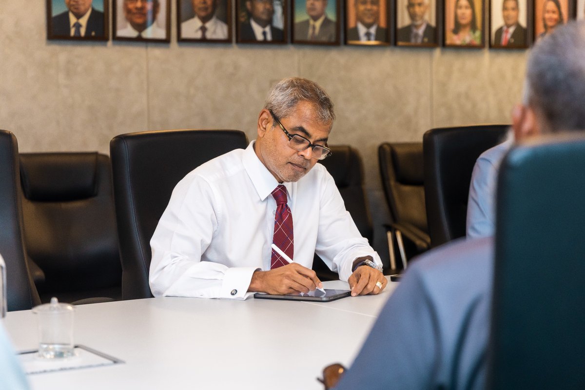 Had a very productive meeting with the Minister of <a href="/MoTmv/">Ministry of Tourism and Environment</a> Honorable <a href="/Thoriqibrahim/">Thoriq Ibrahim</a>. Reflected on previous season, shared insights for 25/26 season. Encouraged by positive developments in motion, aligned on steps to shape future growth of Yachting and Cruise industry in Maldives.