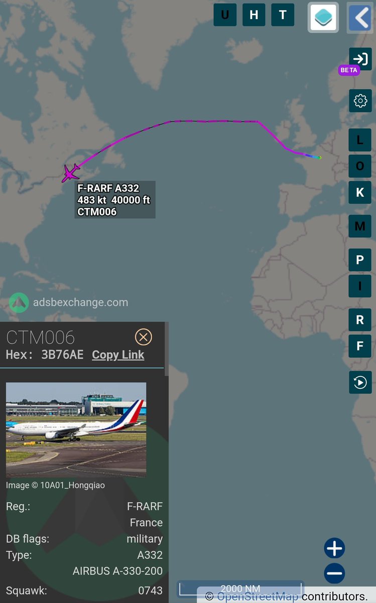 sipjack1776's tweet photo. France 🇫🇷
A-300-200
#3B76AE
F-RARF/CTM006
Inbound to the states from Paris. Emmanuel Macron possibly aboard. See article for todays schedule and attendees.👉https://t.co/8tzTOmMS7m
@Borrowed7Time https://t.co/J8Qsua36PB