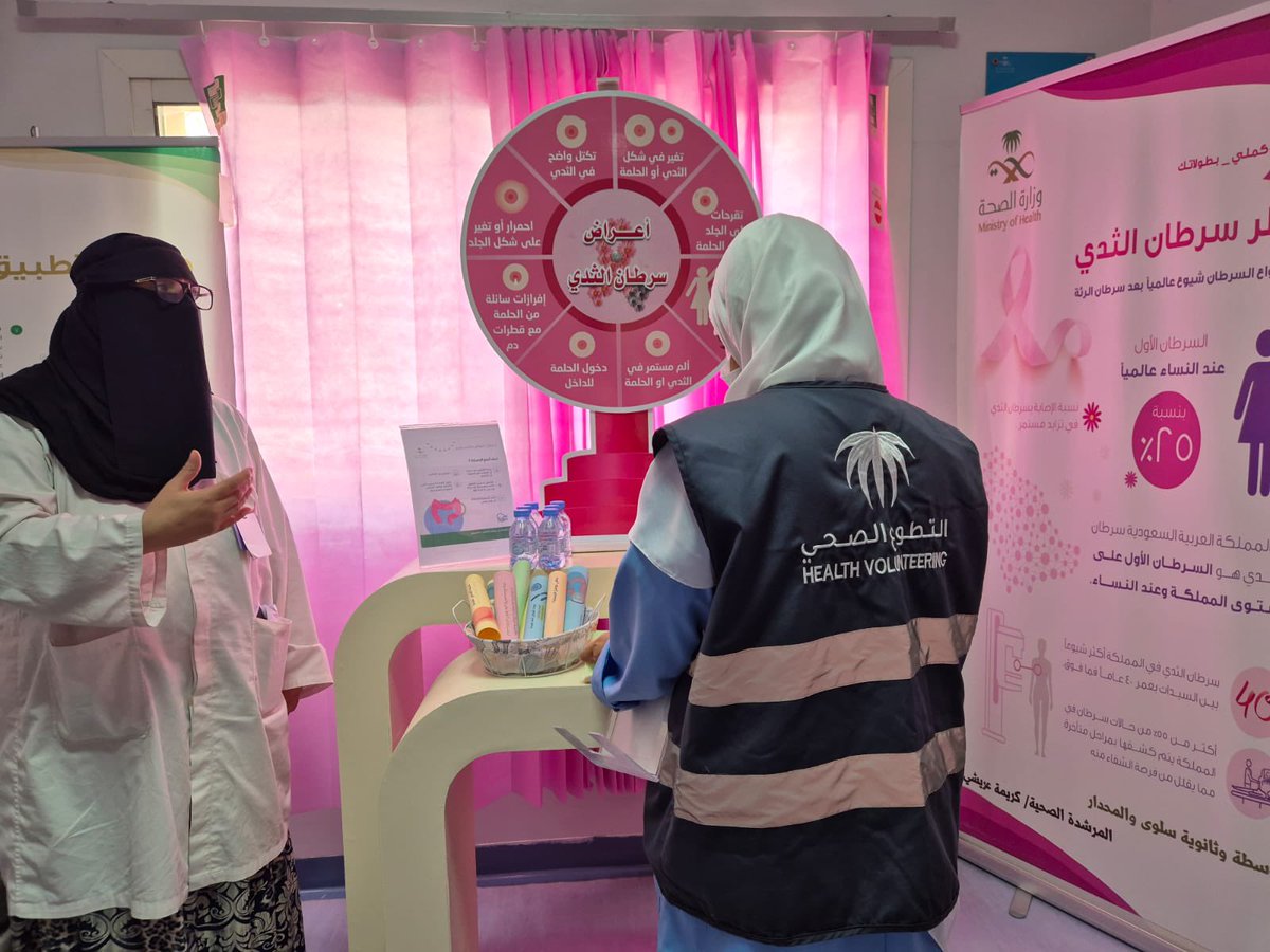 e1__sgh's tweet photo. نظرًا لأهمية التوعية الصحية نظم مستشفى سلوى العام بالتعاون مع مركز صحي سلوى أحد مكونات تجمع الشرقية الصحي وبدعم من فريق التطوع الصحي حملة توعوية  بعنوان "التوعية الصحية لسرطان القالون و المستقيم و سرطان الثدي و نمط الحياة الصحي2025" و التي تهدف إلى التشجيع المبكر للكشف https://t.co/m08grTnLpU