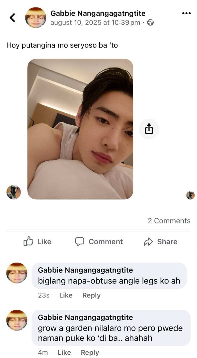 GROW A PAIR! — a #sunsun au.

Gabriel was just simply minding his business not until his younger brother screams, “Na-scam ako!”

Gab confronts the scammer, but it seemed like the scammer had other plans in mind.

And it also seems like he has other plants to sell… 🍆..?