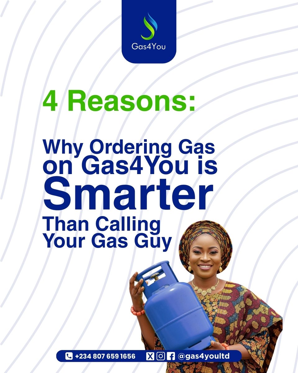 Gas4youltd's tweet photo. Why stress over calling your gas guy when there’s a smarter way to get your cooking gas?

Here are 4 reasons why ordering gas on Gas4You is smarter than calling that Gas Guy down the road. https://t.co/lzNMGLkLty