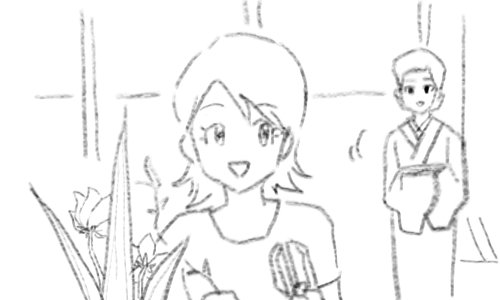 母 간만에 가위를 잡았구나?
空 아, 남자친구가 꽃 선물을 줘서요..
母 (...오호라?)
空 우리집에서 꽃꽂이하는 줄은 아직 몰라요(..ㅎ)