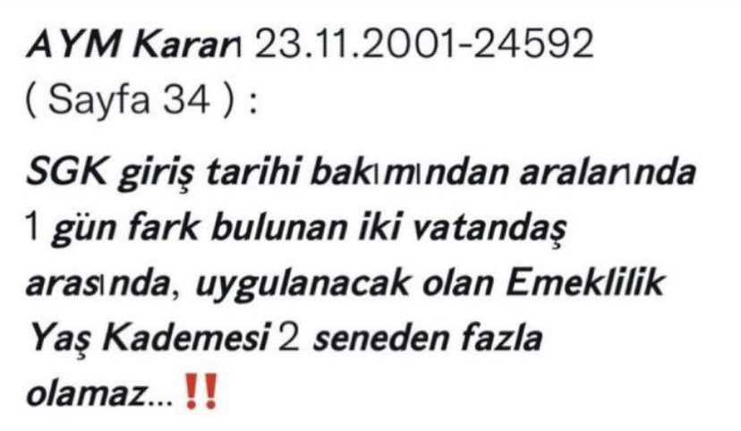 <a href="/cihat_yilmaz/">Cihat Yılmaz</a> Sosyal güvenlik sisteminde adaletin sağlanması,emekçilerin hak ettiği emekliliğe kavuşabilmesi için kademeli emeklilik gereklidir
Kademeli emeklilik;adaletin,hakkaniyetin ve insan onuruna yaraşır bir yaşamın çağrısıdır
Anayasa mahkemesi kararlarını uygulayınız
#TürkiyeKademeDiyor