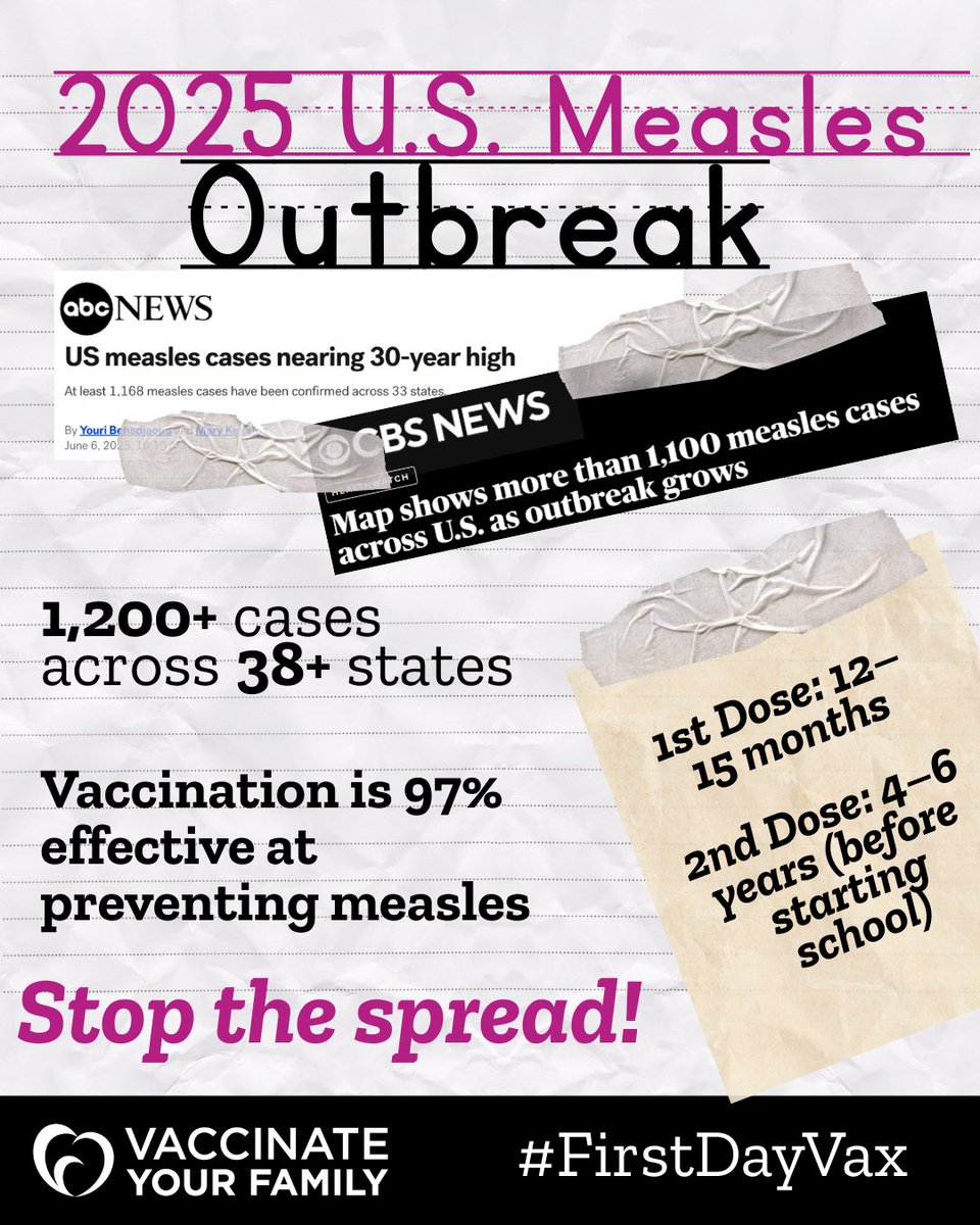 MOVHealthDept's tweet photo. Back-to-school vibes: 📸 first-day pics, ✏️ sharpened pencils… and ✅ updated vaccines. Measles is making a comeback — let’s not go back to the days before vaccines.📅 2 doses of MMR = protection 2 doses: 12-15 mos & 4-6 yrs #FirstDayVax #MeaslesOutbreak2025 #VaxYourFam https://t.co/ZQtAqesYzf