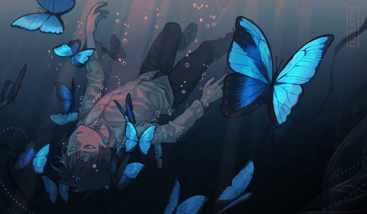 Posting old drawings as well, starting with this one🦋
(Ayumu - OC)