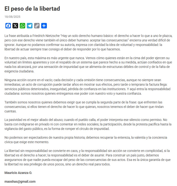 El peso de la libertad
hora32.com.ec/el-peso-de-la-…