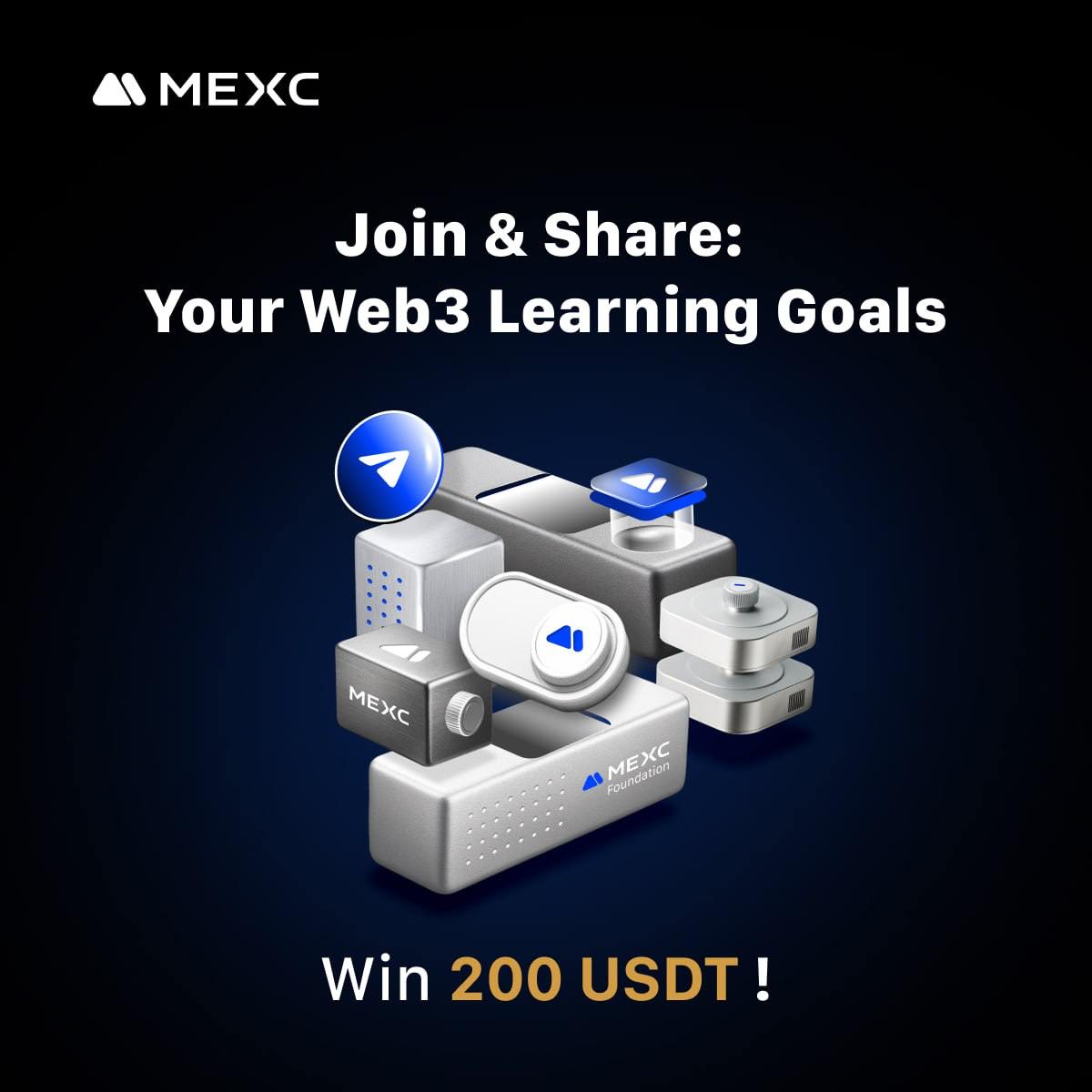 MEXC's tweet photo. 📢 Share your Web3 learning goals!

💡 Want to master DeFi? Explore NFTs? Build on blockchain? Tell us your #1 goal in Web3 👇

🔗 https://t.co/QDAjmngvS4
Join the group &amp; drop your goals!

#MEXCFoundation https://t.co/yswJ9FOrk0