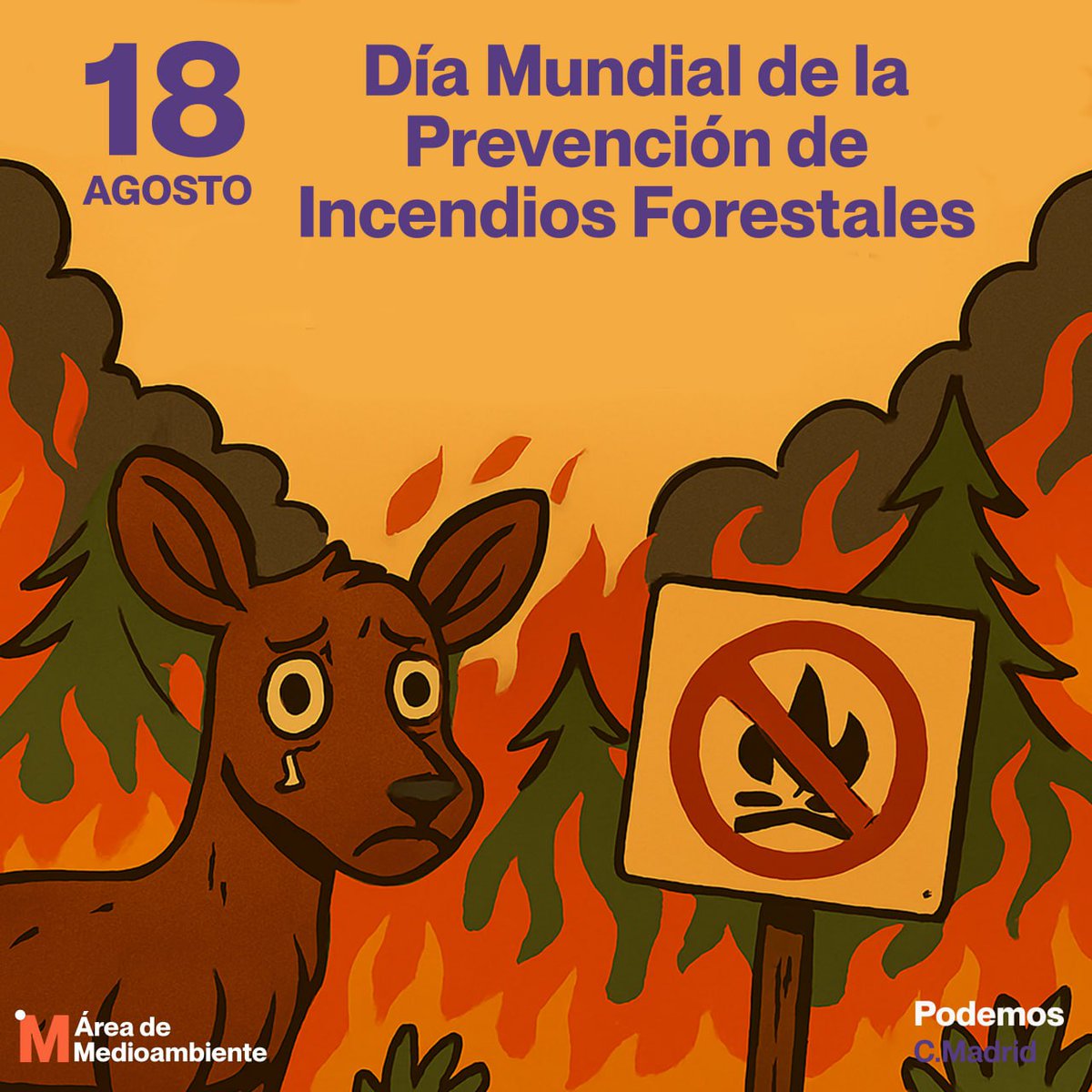 🔥 La prevención de incendios forestales no se hace con discursos, se hace con recursos. En Dia para la Prevención de Incendios Forestales exigimos políticas valientes para proteger lo común. Y dignidad para quienes los cuidan cada día, los bomberos forestales. #EspanaSeQuema