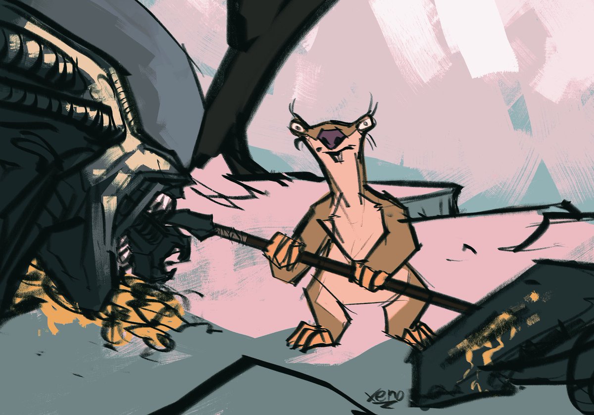Xenoartist_'s tweet image. This was an actual scene from the show, trust me #AlienEarth #xenomorph #alien #iceage