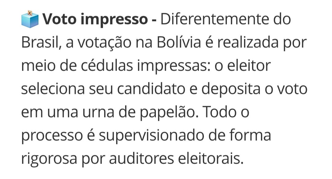 JoaquinTeixeira's tweet photo. CHOCADO! Na Bolívia nâo tem urna eletrônica... Isso explica o avanço da extrema-direita ultra radical no país.

Medo. https://t.co/5NaBUFfHLd