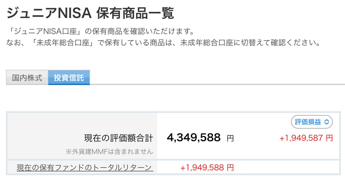 長男のジュニアNISA400万円超えてた😳
ジュニアNISA本当に復活してほしい
次男の資産運用どうしようか🤔