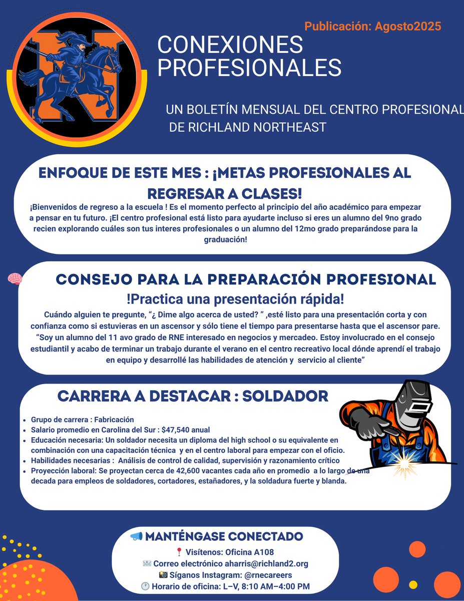 August Issue of Career Connections <a href="/RNECavaliers/">Richland Northeast HS</a>