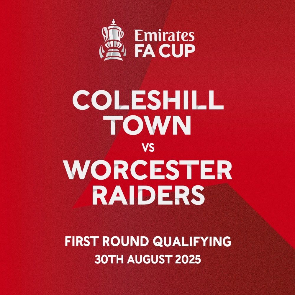 🏆<a href="/EmiratesFACup/">Emirates FA Cup</a> Draw🏆

Raiders will travel to <a href="/Coleshilltownfc/">Coleshill Town FC</a> on August 30th for the First Qualifying Round of the FA Cup.

#WeAreRaiders || #UTR⚔️