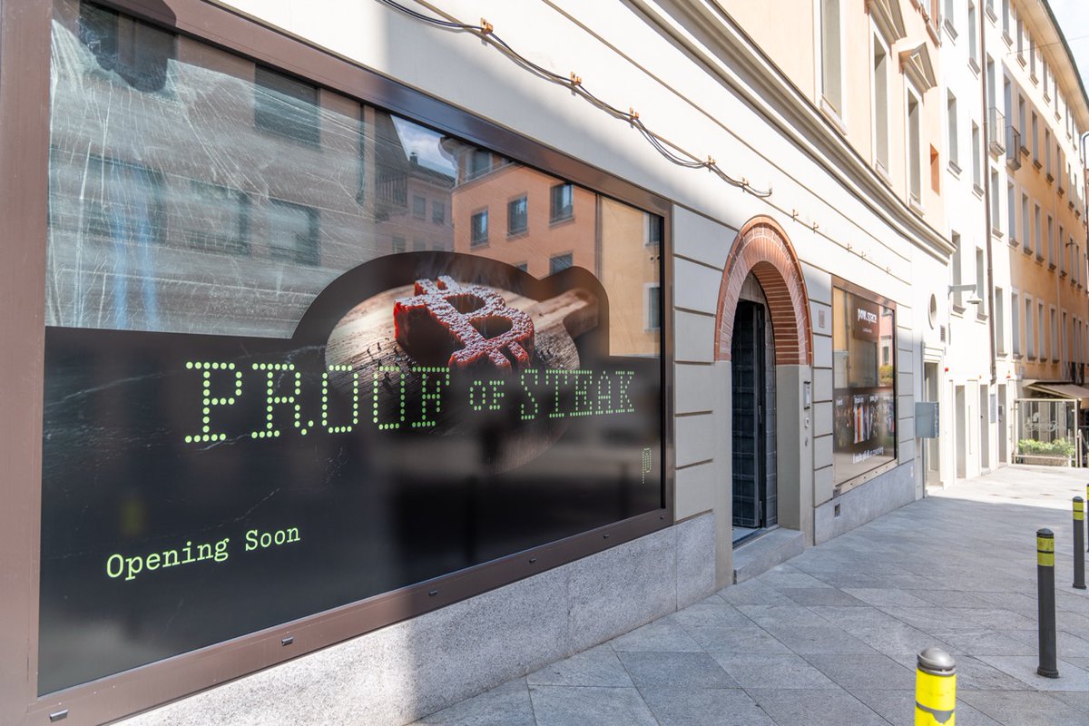 pow_space's tweet image. Something&apos;s cooking at the @pow_space in @luganomycity ... 🔥

Get ready for Proof of Steak. The premier destination for those who appreciate sound money and prime cuts. We&apos;re firing up the grill.

Opening soon.

#ProofOfSteak #ProofOfWork #Bitcoin #Lugano #PlanB #Ticino