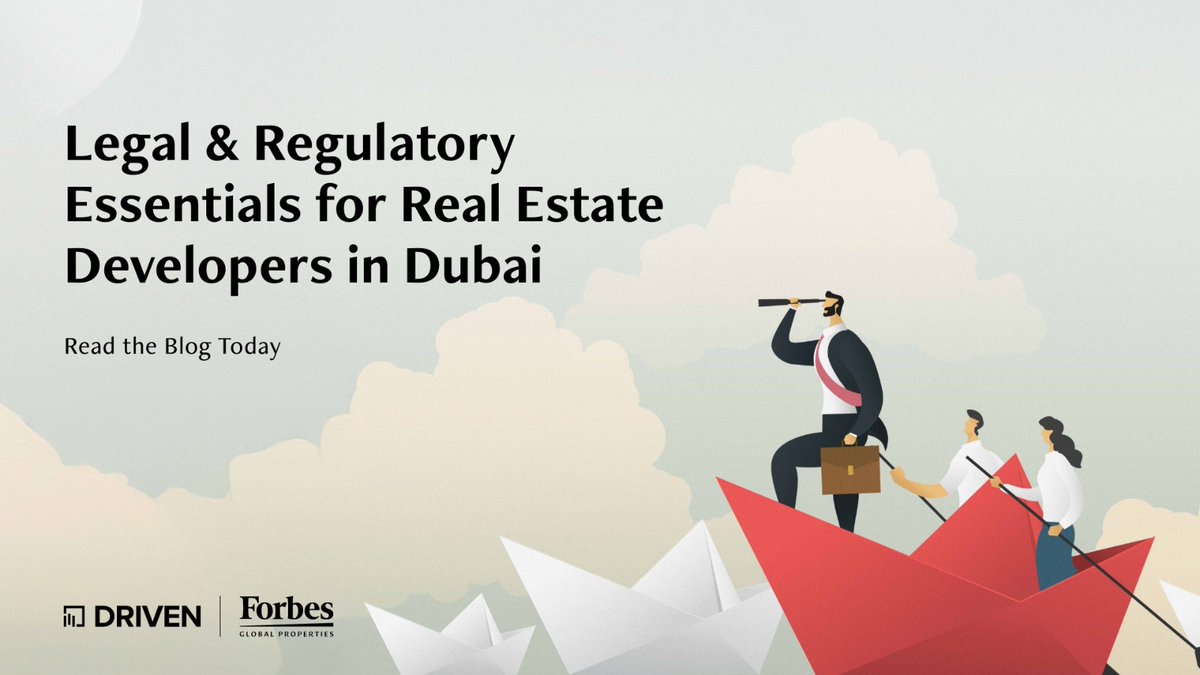 📑 Thinking of launching a project in Dubai?
 Before the first brick is laid, the legal groundwork needs to be solid.

From business setup to escrow accounts and KYC laws, our latest guide breaks down the real regulatory essentials every developer should know.
Whether you're new
