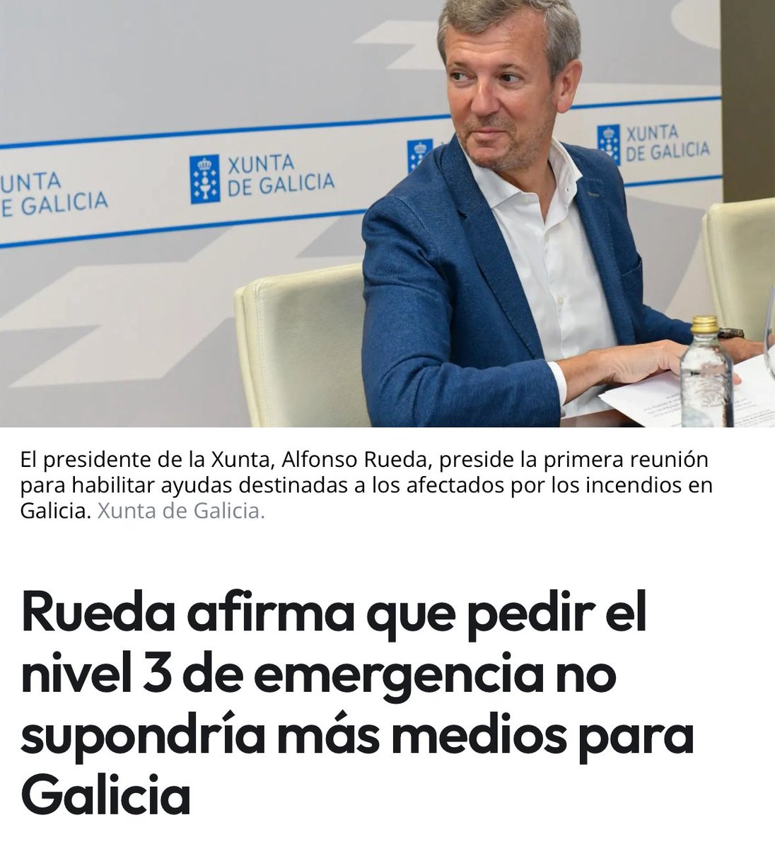 En la DANA: la culpa es del gobierno por no declarar el nivel 3.
- oiga lo tenían que pedir las comunidades autónomas. 
- Pues que lo hubiera declarado el Gobierno de España por su cuenta.
En los incendios:
¿Quieren ustedes declarar el nivel 3 y que se haga cargo el Estado?
- No.