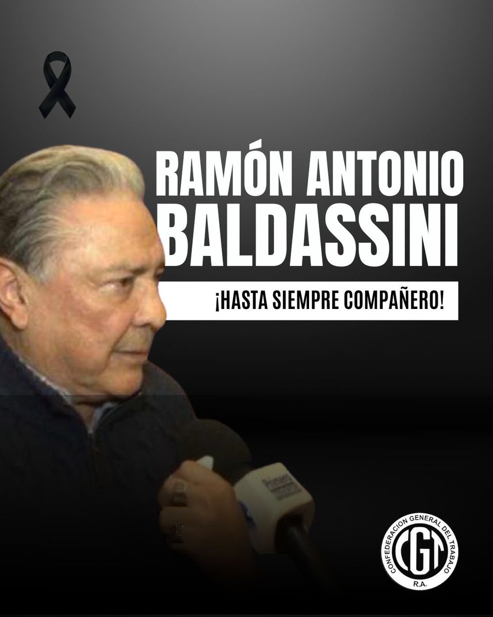 ⚫️ Con profundo pesar, despedimos al compañero Ramón Antonio Balsassini 👉🏼 que se desempeñó como Secretario General de la Federación de Obreros y Empleados de Correos y Telecomunicaciones durante muchos años