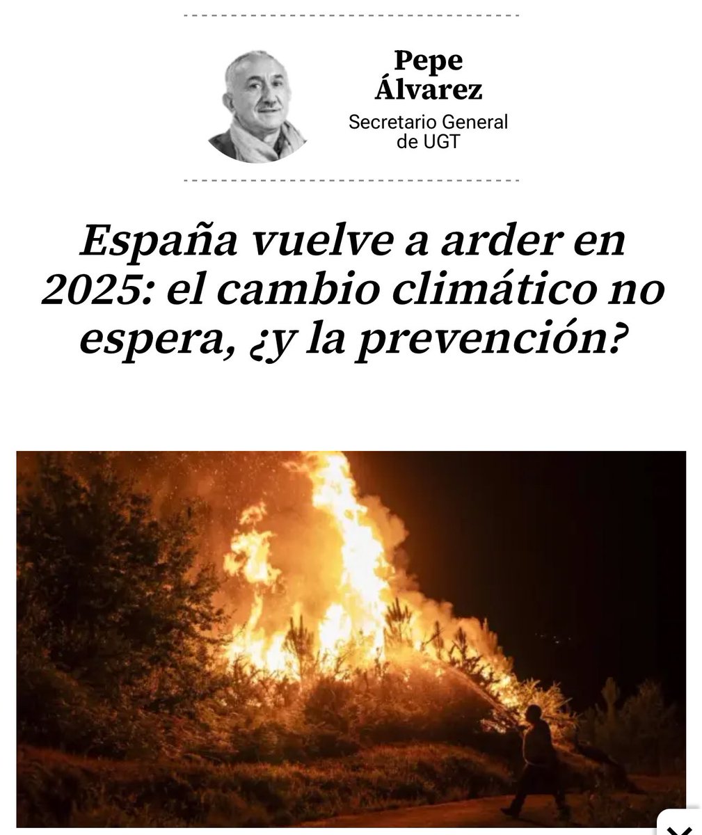 Los incendios forestales son hoy más grandes, más rápidos y devastadores que nunca, debido al cambio climático.

Por eso resulta inaceptable que los que calificaron en invierno la prevención de “despilfarro” reclamen al Estado unos medios y unas inversiones que, siendo su