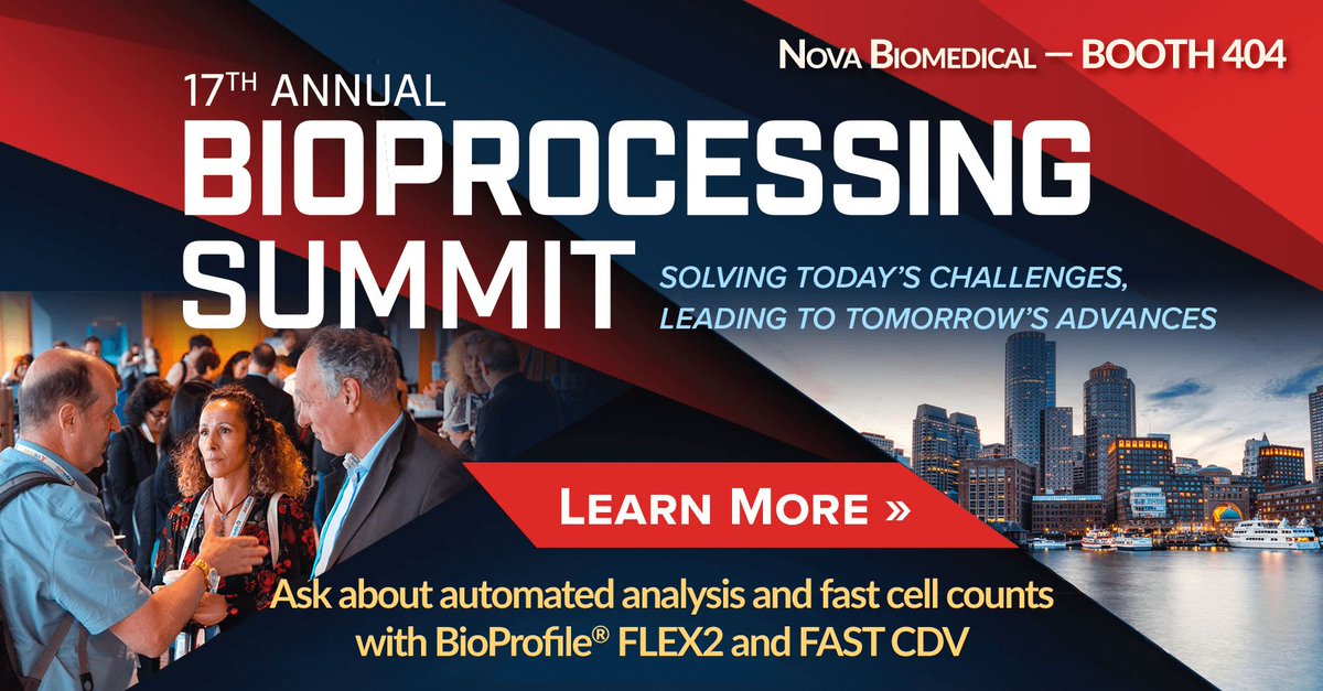 ICU Management (@icu_management) on Twitter photo See innovation in action at the 17th Annual Bioprocessing Summit in Boston, Aug 18–21. Visit Booth #404 where <a href="/BiomedicalNova/">Nova Biomedical</a> is showcasing the BioProfile® FLEX2, an automated 16-test cell culture analyzer and the BioProfile® FAST CDV cell counter. Stop by for a live demo! See innovation in action at the 17th Annual Bioprocessing Summit in Boston, Aug 18–21. Visit Booth #404 where <a href="/BiomedicalNova/">Nova Biomedical</a> is showcasing the BioProfile® FLEX2, an automated 16-test cell culture analyzer and the BioProfile® FAST CDV cell counter. Stop by for a live demo!
