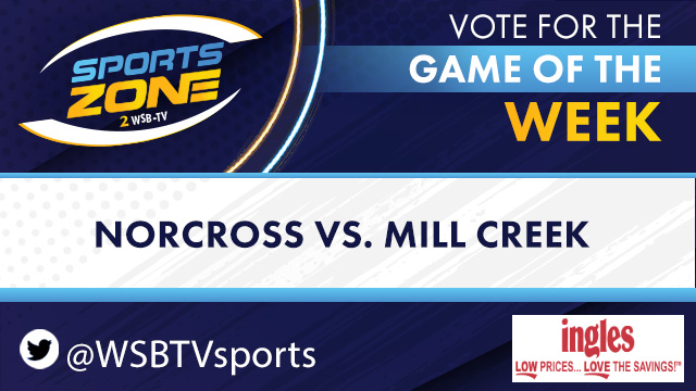 WSB-TV Sports Zone (@wsbtvsports) on Twitter photo Should <a href="/wsbtv/">WSB-TV</a> cover <a href="/Norcross_FB/">Norcross Football</a> vs. <a href="/MC_Recruiting/">Mill Creek Football Recruits</a> as the Game of the Week on Aug. 22? Each RT is 1 vote.
More info here: wsbtv.com/sports/high-sc… Should <a href="/wsbtv/">WSB-TV</a> cover <a href="/Norcross_FB/">Norcross Football</a> vs. <a href="/MC_Recruiting/">Mill Creek Football Recruits</a> as the Game of the Week on Aug. 22? Each RT is 1 vote.
More info here: wsbtv.com/sports/high-sc…