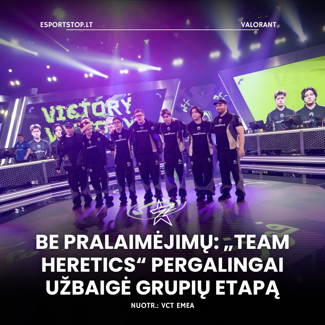 EsportoTopas's tweet photo. @HereticsVal eilinį kartą užbaigė grupių etapą be pralaimėjimų ir žengia tiesiai į atkrintamąsias! 🔥

📰 https://t.co/IVTvsDY2en https://t.co/CeAcGTHgPI
