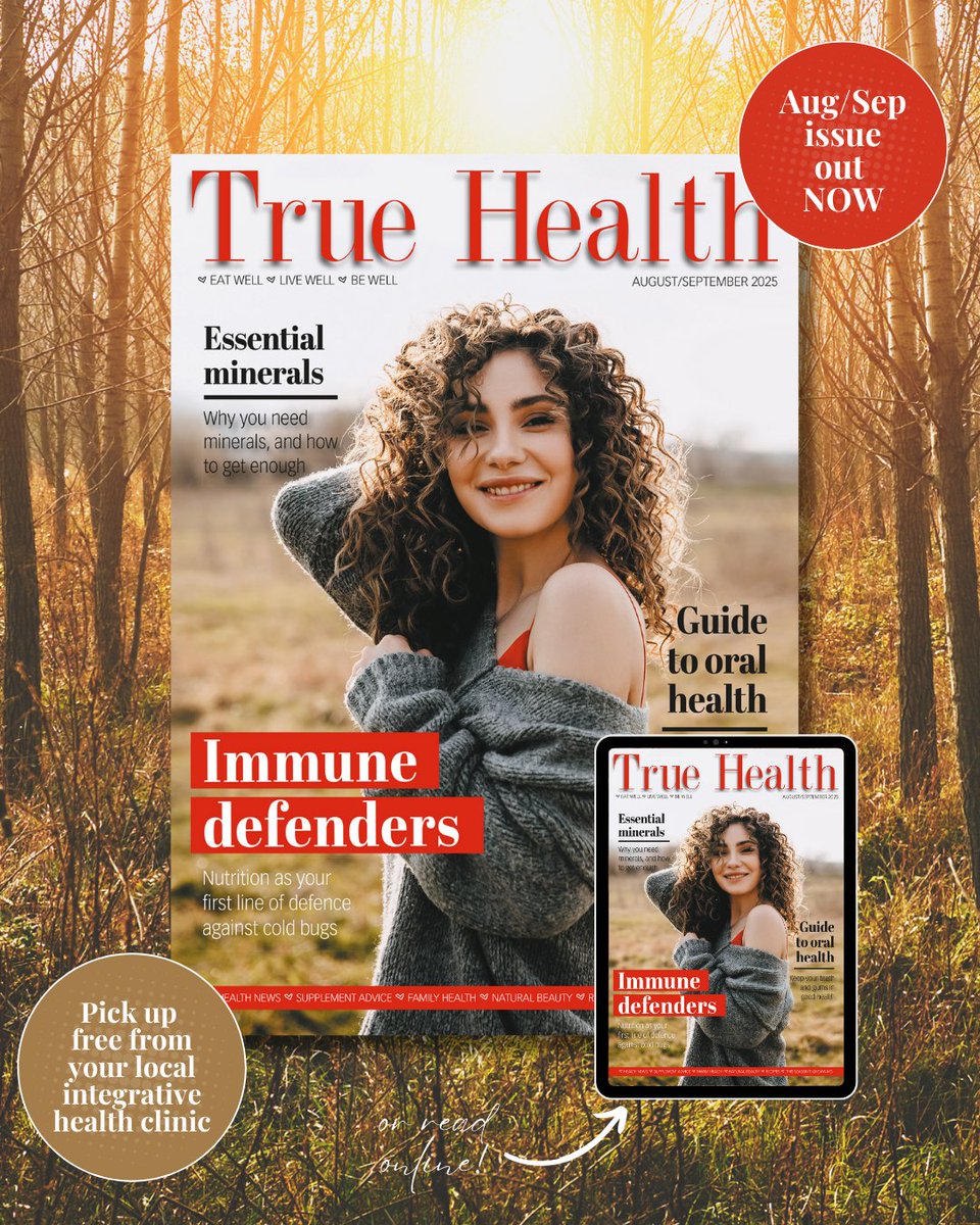Have you read our new issue? 👀 Featuring advice on essential minerals, oral health, supporting immunity, supplements for high blood pressure, the power of essential oils, plus recipes, giveaways and more!

Read free online 👉truehealthmagazine.co.uk/imag/thaugsept…