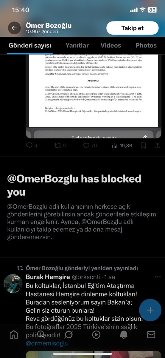 Seviyene düştüğüm için kendime kızıyorum. Ama fikirlerimle aydınlandın biraz kabul et😊 Keşke doğru dürüst tartışabilseydik ama sen engellemeyi tercih ettin zavallı  <a href="/OmerBozglu/">Ömer Bozoğlu</a>